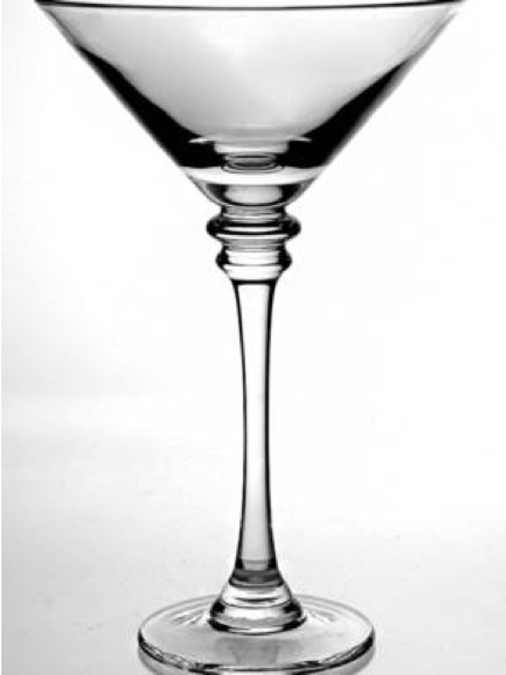 Vintage Crystal Martini Glass Set / Large Long Stem Cocktail Glasses / Claro